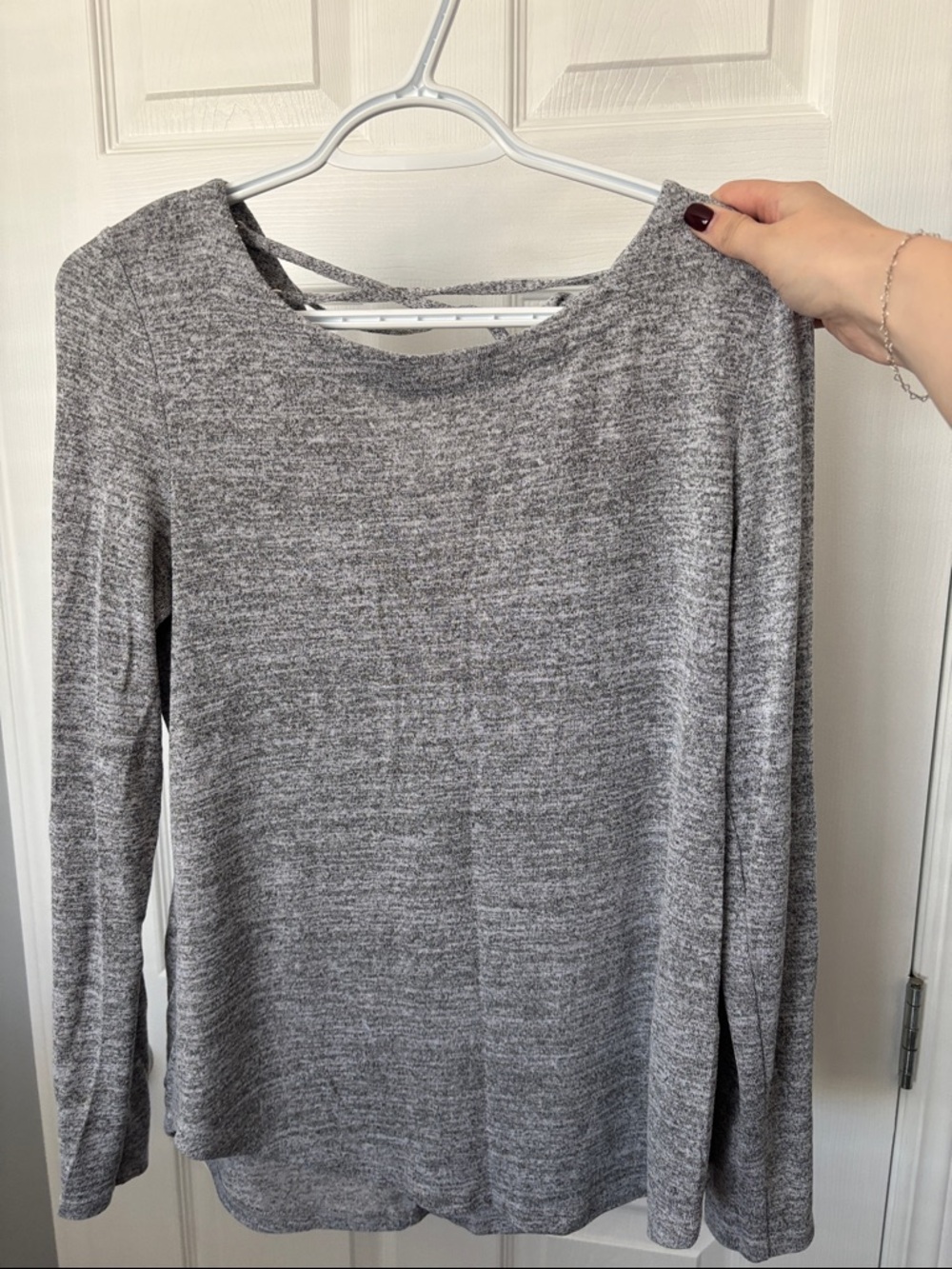 Banana Republic Gray Long Sleeve Tee